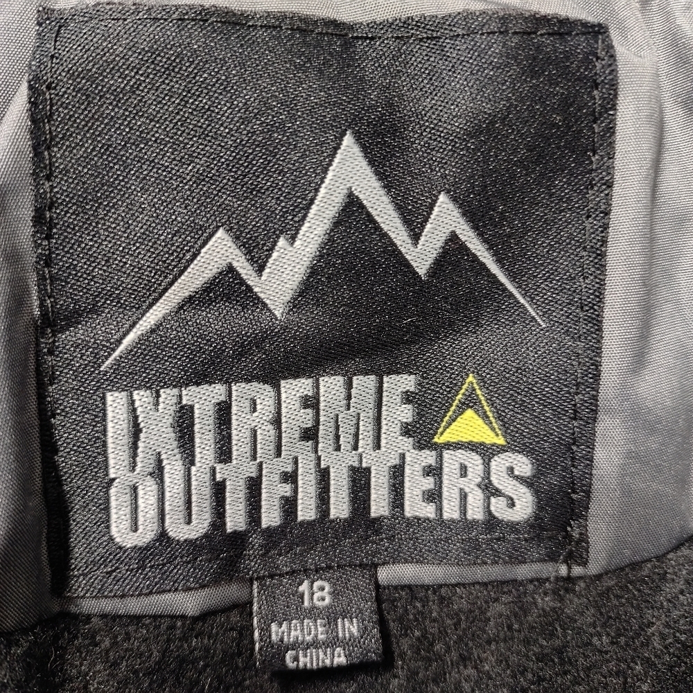 iXtreme Outfitters Hooded Charcoal Grey Oxford Parka Jacket Coat Big Boy's Sz 18 - Picture 7 of 8